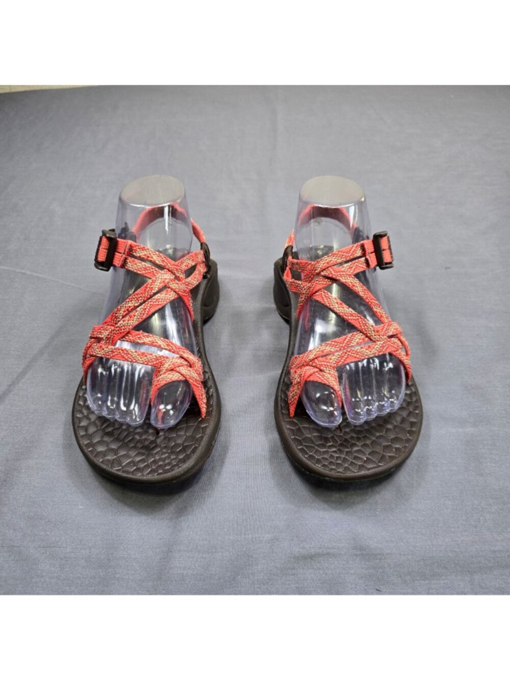 Chaco Womens ZX2 Size 7 Sandals Coral Pink Adjustable Straps - Picture 2 of 8